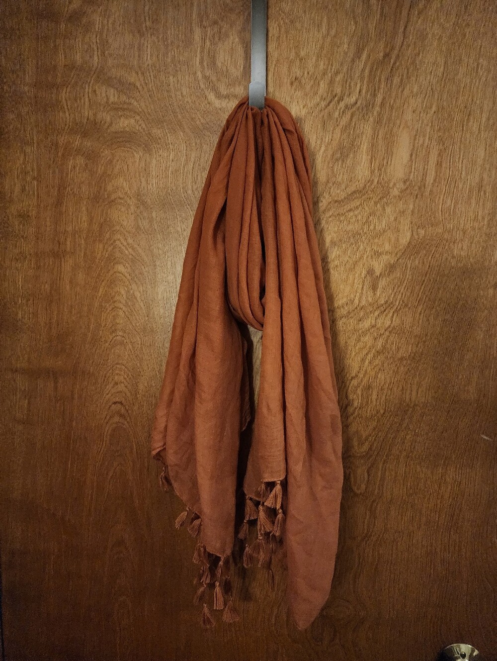 Scarf With Tassels, Rust Color.  NWOT